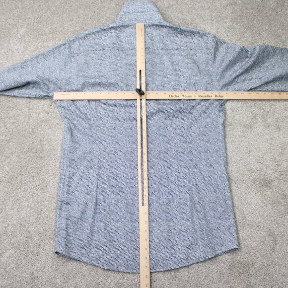 ETON Shirt Mens 17, 43 Blue Signature Twill 100% Cotton Long Sleeve Button Down - Picture 10 of 13